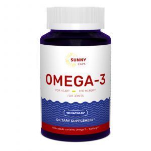 Omega-3 zivju eļļa, Omega-3 Active Powerful, saulainas cepures, 1000 mg, 100 mīkstās želejas