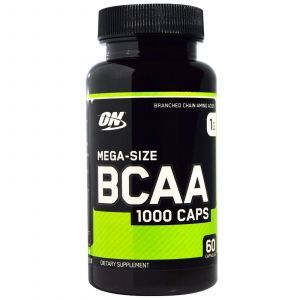 BCAA, Optimāls uzturs, Liels izmērs, 1 g, 60 kapsulas