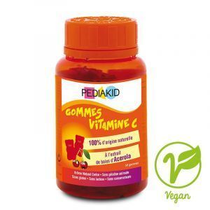 Bērnu C vitamīns, Radiergummis C vitamīns, Pediakid, 60 gumijas