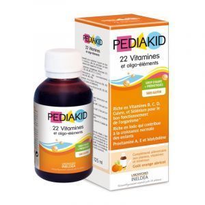 Multivitamīni bērniem, sīrups, 22 Vitamīni un minerālvielas, Pediakid, 125 ml