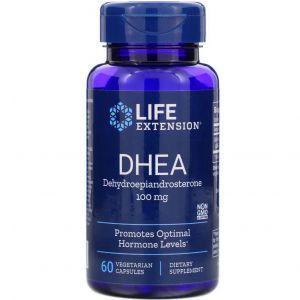 ДГЭА, DHEA, Life Extension, 100 мг, 60 капс