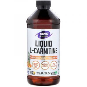 Карнитин жидкий, L-Carnitine, Now Foods, Sports, 1000 мг, (473 мл)