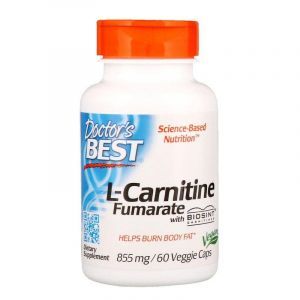  Л-карнитин фумарат, L-Carnitine Fumarate, Doctor's Best, 855 мг, 60 капсул