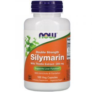 Расторопша, силимарин (Silymarin), Now Foods, 300 мг, 100 вегетарианских капсул