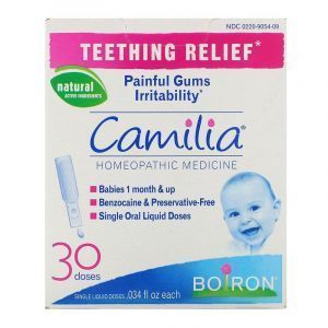 Обезболивающее при прорезывании зубов, Teething Relief, Camilia, Boiron, 30 жидких доз по 1 мл