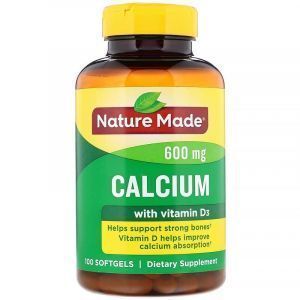 Nature Made, Calcium with Vitamin D 400 IU, 600 mg, 100 Liquid Softgels
