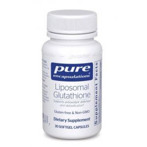 Липосомальный Глутатион, Liposomal Glutathione, Pure Encapsulations, антиоксидант, поддержка печени и детоксикация, 30 капсул