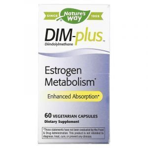 ДИМ плюс, метаболизм эстрогенов, DIM-Plus, Nature's Way, 60 вегетарианских капсул
