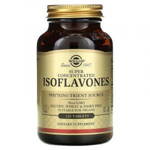 Соевые изофлавоны, Isoflavones, Solgar, суперконцентрированные, 120 таблеток