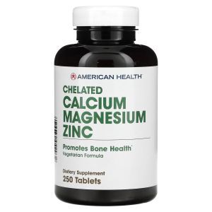 Кальций Магний Цинк, Calcium Magnesium Zinc, American Health, хелатный, 250 таблеток