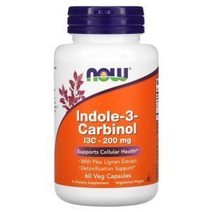 Indols-3-karbinols, Now Foods, 200 mg, 60 kapsulas