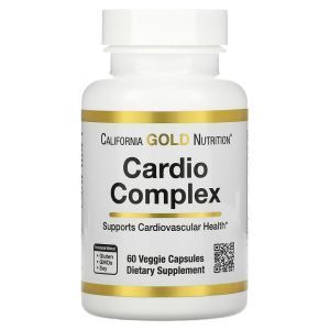 Поддержка сердечно-сосудистой системы, Cardio Complex, California Gold Nutrition, 60 растительных капсул
