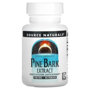 Пикногенол, Pine Bark Extract, Source Naturals, 60 таблеток