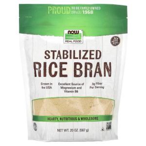 Рисовые отруби, Rice Bran, Now Foods, Real Food, 567 г