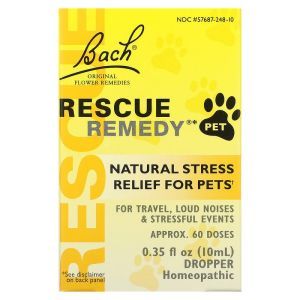 Средство от стресса для домашних животных, Rescue Remedy Pet, Bach, оригинальная цветочная эссенция, 10 мл