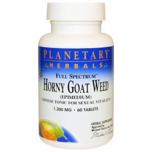 Горянка, Horny Goat Weed, Planetary Herbals, 1200 мг, 60 таб.