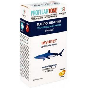Рыбий жир из печени Гренландской акулы, профилактон, Curtis Health Caps, 500 мг, 60 капсул