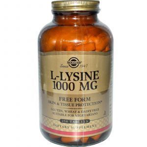 L- лизин, Solgar, 1000 мг, 250 таблет