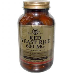 Красный дрожжевой рис, Solgar, 600 мг, 120 капс