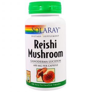 Грибы рейши,  Reishi Mushroom, Solaray, 600 мг, 100 капс.
