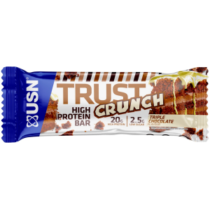 Протеиновый батончик, Trust Crunch Bar, USN, тройной шоколад, 1 шт (60 г)
